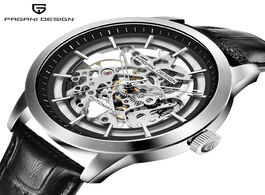 Foto van Horloge pagani design brand hot sale 2019 skeleton hollow leather men s wrist watches luxury mechani