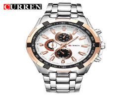 Foto van Horloge men s stainless steel wristwatch analog sport quartz mens watches curren 8023 fashion busine