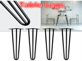 Foto van Meubels 4pcs set high quality black table legs furniture parts diy foot accessories hwc