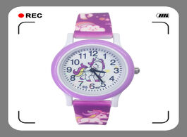 Foto van Horloge suitable for children aged 3 10 using s watches 4 styles cartoon unicorn boys girls kids wri