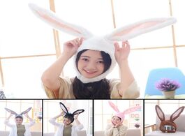 Foto van Speelgoed cute girls hat plush rabbit bunny ears earflap cap head warmer photo supplies