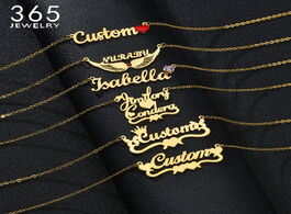 Foto van Sieraden new style personalized customized name necklaces birthstone nameplate crystal letter neckla