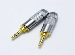 Foto van Elektronica 2.5mm stereo audio jack 3 pole 4 male connector solder for headphones speaker cable adap