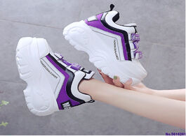 Foto van Schoenen fashion chunky sneakers women creepers platform wedges shoes for woman 7cm thick sole baske