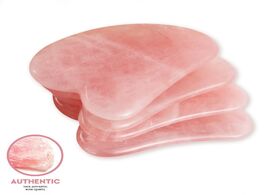 Foto van Schoonheid gezondheid jade roller rose quartz gua sha stone set pink massager for face slim body ski