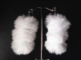 Foto van Sieraden sexy earring fur ball dangle drop fluffy long tassel brinco ear drops fashion performa jewe