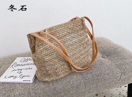 Foto van Tassen new summer bags for women straw beach big shoulder female purses and handbags korean clutch t