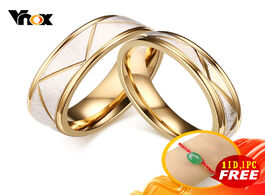 Foto van Sieraden vnox wedding rings for love matte finish stainless steel gold color women men couple bands 