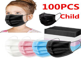 Foto van Beveiliging en bescherming disposable kids mask for 4 12 years child mouth 3 layer protection safe b