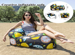 Foto van Meubels portable inflatable sofa outdoor air lounger waterproof lazy chair for camping beach garden 