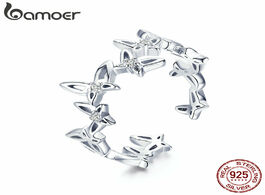 Foto van Sieraden bamoer fashion 925 sterling silver stackable dancing butterfly open size finger rings for w