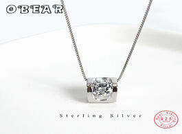Foto van Sieraden obear 100 925 sterling silver heart shaped single zircon pendant necklace for women wedding