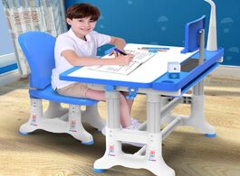 Foto van Meubels multifunctional kid study table ergonomic children homework student adjustable desk and chai