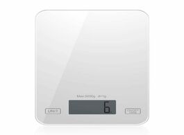 Foto van Huis inrichting food baking scales mini compact 5kg 1g kitchen electronic home glass scale balck tgk