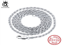 Foto van Sieraden orsa jewels italian 925 sterling silver diamond cut rope chain necklace necklaces chains je