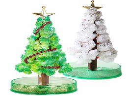Foto van Speelgoed funny crystal magic growing paper christmas tree educational toy blossom science for kids 