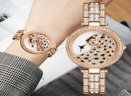 Foto van Horloge lvpai women quartz watch fashion bling casual ladies female gold crystal diamond leopard for