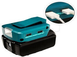 Foto van Elektronica portable 14.4v 18v 200lm led light li ion battery dual usb converter for makita outdoor 