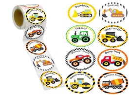 Foto van Kantoor school benodigdheden truck stickers for kids perforated stationery construction car birthday