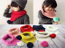 Foto van Baby peuter benodigdheden new kids winter wool collar scarf for children knitted with ball s scarves