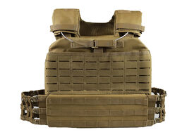 Foto van Beveiliging en bescherming military tactical vest heavy plate carrier with molle system for training