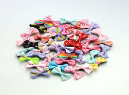 Foto van Baby peuter benodigdheden 100pcs lot hair accessories small clips for girls mini 3cm bow sweet print