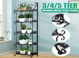 Foto van Meubels 3 4 5 layers black metal shelf plants stand flower rack holder outdoor indoor plant shelves 