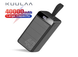 Foto van Telefoon accessoires kuulaa power bank 40000mah portable charging powerbank 40000 mah usb poverbank 