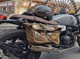 Foto van Tassen waterproof wax canvas bag retro messenger casual motorcycle men s shoulder locomotive side pa
