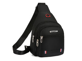 Foto van Tassen xierya casual mens chest bag simple storage travel small backpack black sports fashion comfor