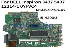 Foto van Computer kocoqin laptop motherboard for dell inspiron 14r 3437 5437 i5 4210u mainboard 12314 1 cn 0y