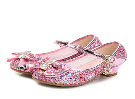 Foto van Baby peuter benodigdheden princess kids leather shoes for girls flower casual glitter children high 