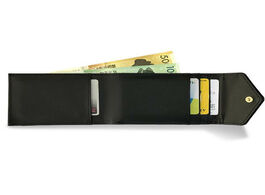 Foto van Tassen leather men money clip wallet solid male purses designer slim cash holder card cases