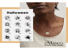 Foto van Sieraden emanco engrave halloween pendant necklace women simple gold color 316l stainless steel neck