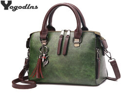Foto van Tassen vintage pu leather ladies handbags women messenger bags totestassel designer crossbody should