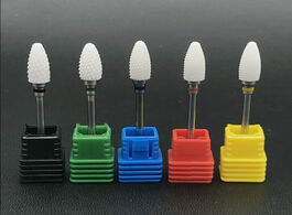 Foto van Schoonheid gezondheid 1pc ceramic nail drill bit zirconia art tools electric manicure cutter dental 