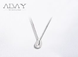 Foto van Sieraden 925 sterling silver chain water drop bean decoration clavicle women s french simple necklac