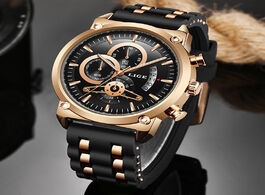 Foto van Horloge reloj hombre 2020 lige mens watches top brand luxury fashion silicone waterproof wrist watch