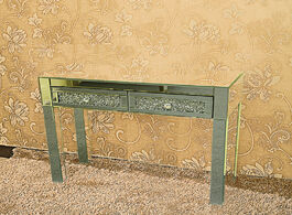 Foto van Meubels mirrored dresser sparkly crystal 2 drawers dressing table console vanity bedroom furniture