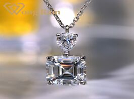 Foto van Sieraden wong rain 925 sterling silver asscher cut created moissanite gemstone wedding engagement pe