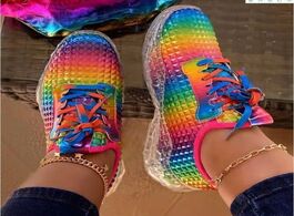 Foto van Schoenen women shoes rainbow colors sneaker wedges female vulcanize breathable confort casual ladies