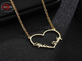 Foto van Sieraden goxijite 2019 fashion custom stainless steel 2 name heart necklace for women personalized l