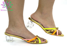 Foto van Schoenen latest african style lady s slippers women shoes decorated with rhinestones low heels for l