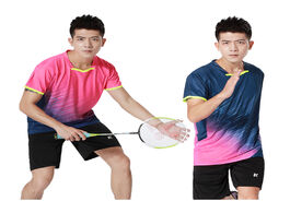 Foto van Sport en spel men s badminton competition t shirts breathable comfort tops print brand gym training 