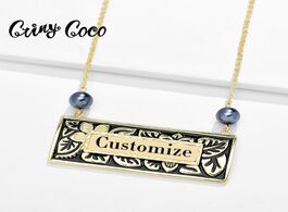 Foto van Sieraden cring coco original design name pendants necklaces for women trendy s personalized letter c