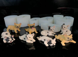 Foto van Huis inrichting 3d bulldog molds silicone for chocolate pet dog birthday cake animal shape plaster m
