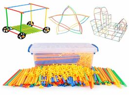 Foto van Speelgoed 500pcs colorful plastic straw assembled children building blocks educational toys indoor o