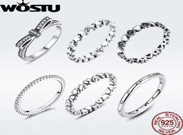 Foto van Sieraden wostu hot sale 925 sterling silver rings for women european original wedding fashion brand 