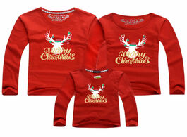 Foto van Baby peuter benodigdheden family look t shirts christmas elk claus reindeer print tees red top 2020 