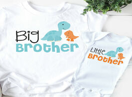 Foto van Baby peuter benodigdheden 1pc big little brother cousin t shirts dinosaur cartoon print romper child